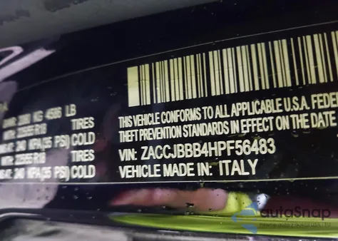 2017 Jeep Renegade Latitude from USA, damaged, VIN ZACCJBBB4HPF56483